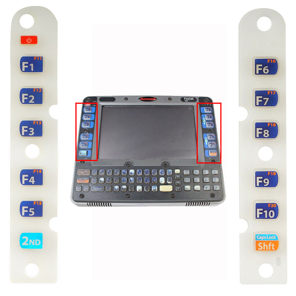New Function Rubber Keys Set Replacement for Honeywell Thor VM1 US