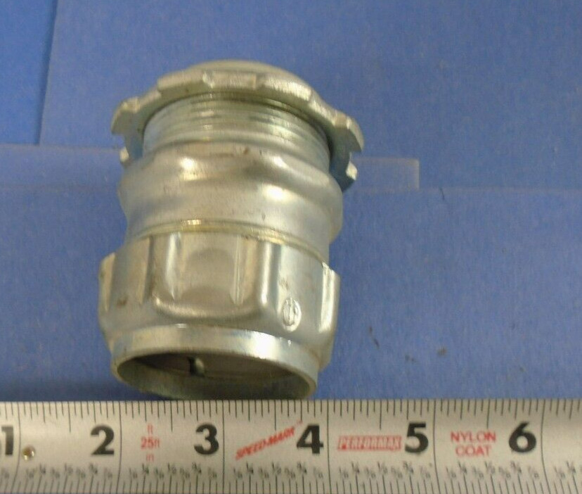 1-3/4" Compression Style Conduit Connector To Junction box Nylon Insert 1 Pcs