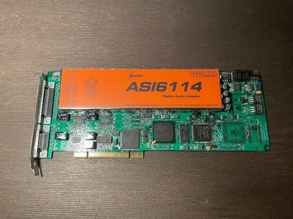 AudioScience ASI6114 Audio Expansion Multichannel PCI Card & Cable