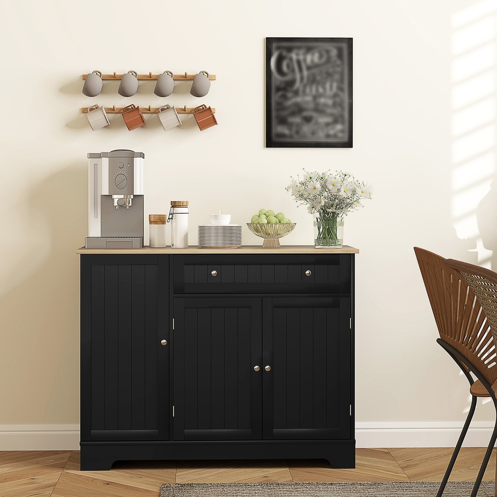 Modern Sideboard Cabinet, 41" Kitchen Buffet Cabinet with Drawer, Adjustable