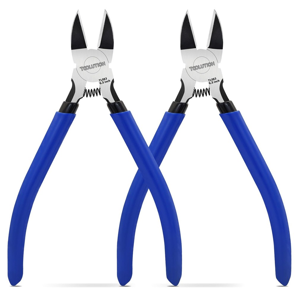Wire Cutters for Artificial Flowers - 2 Pack Wire Snips 6" Side Cutting Plier...