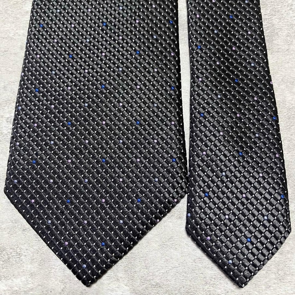 good Paul Smith tie microdot polka dot pattern black multicolor