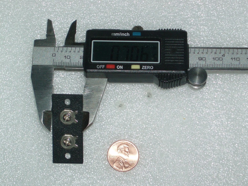 plastic 2-screw vintage terminal strip NOS