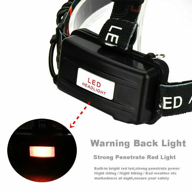 1000LM Headlight Headlamp Head Torch Flashlight Work Light Lamp