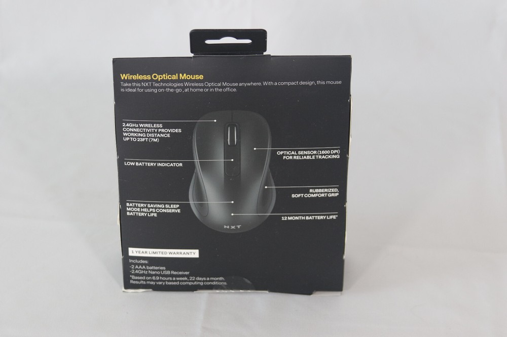 NXT Technologies Wireless Optical USB Mouse NX60885