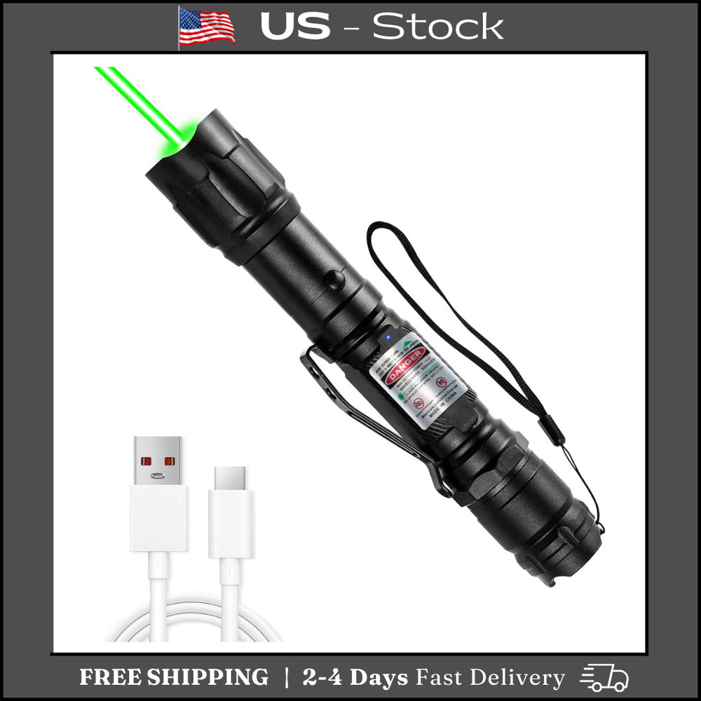 [Professional] Rechargeable Green Laser Pointer High Power Green Beam Light Long