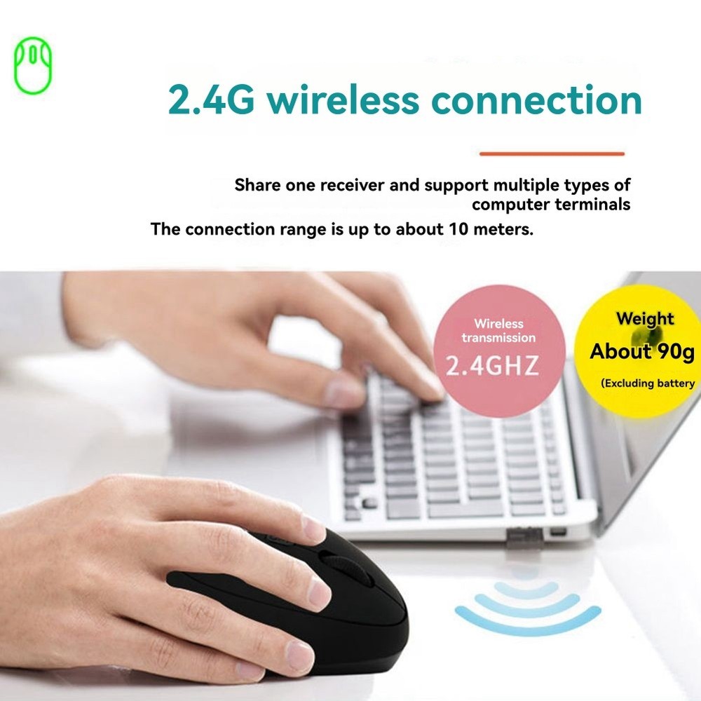 Ergonomic Mouse, Bluetooth Vertical Mouse, Rechargeable , Quiet Clicks,7581