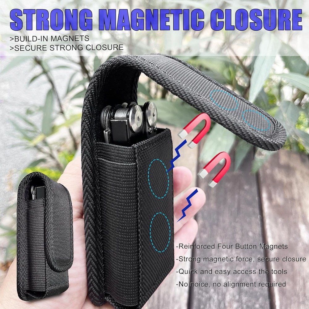 Multitool Sheath, EDC Belt Pouch Organizer for Men,Tool Sheath 1Pack Black