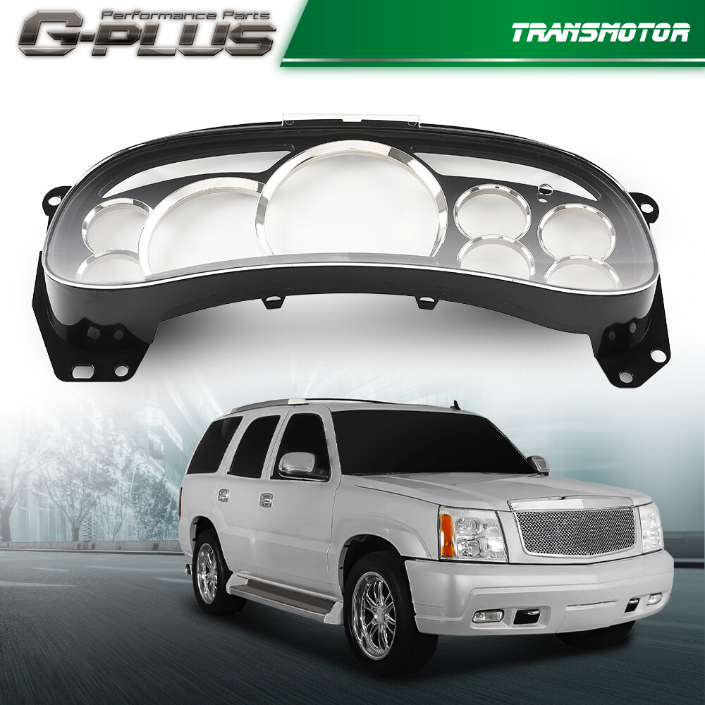Gauge Cluster Lens Cover Chrome Rings for 2003 04 05 06 GM Trucks SUVs Escalade