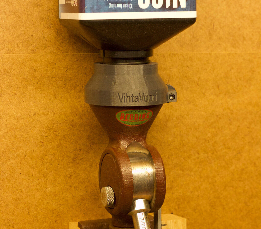 Bottle Adapter for Redding Powder Measure with Baffle