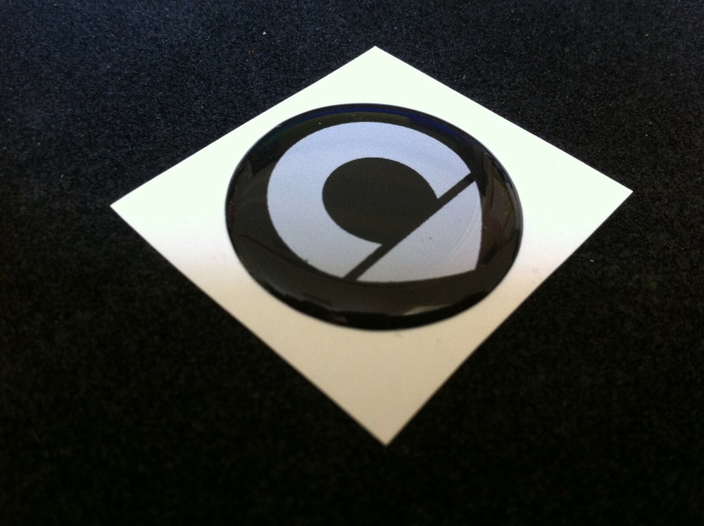 1 Resin Coated Sticker 3D Smart 70 Mm Gray Black