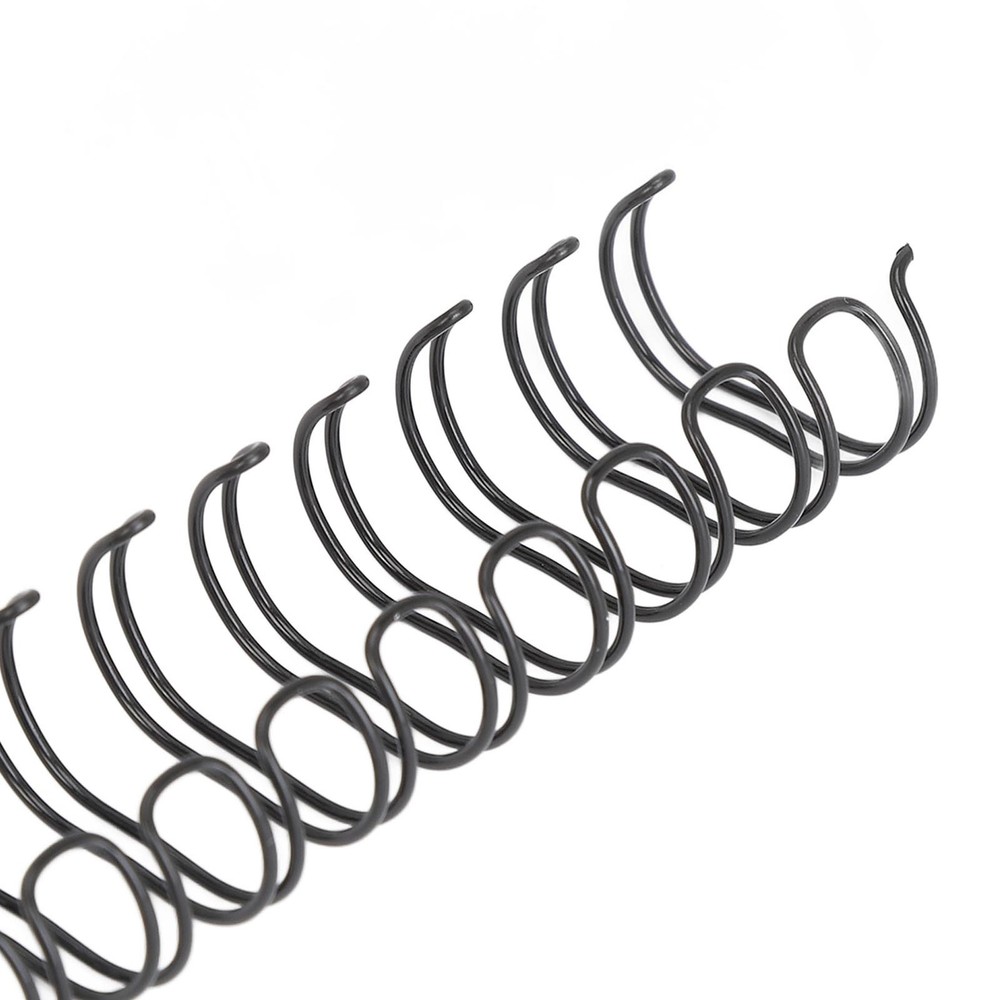 Black 50x Double Loop Wire Binding Spine 180 Sheet Capacity 3:1 Pitch 34 Loop 19