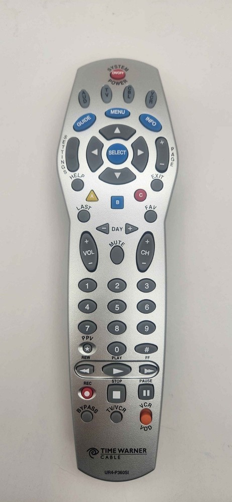 Time Warner Cable TV Remote Control UR4-P360SI