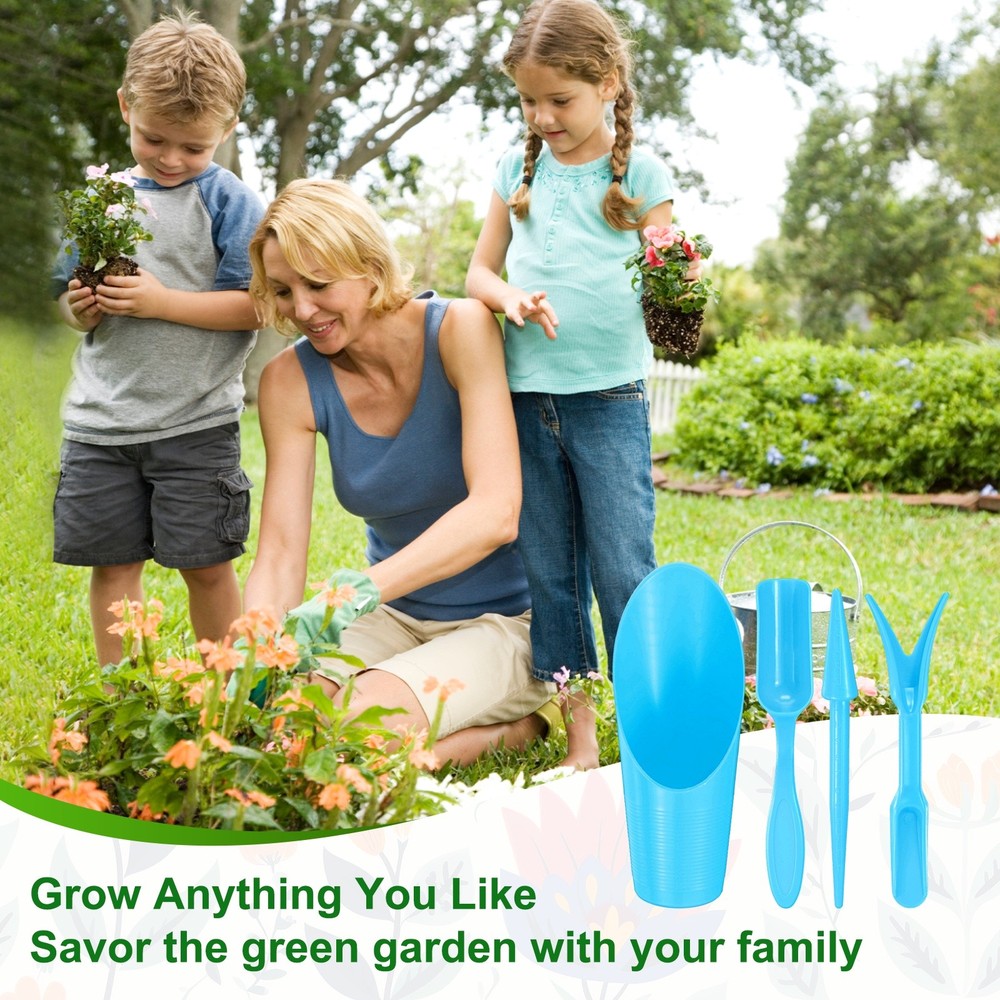 2-Set Transplanting Succulent Cultivation Digging Scoops Kits [Blue]