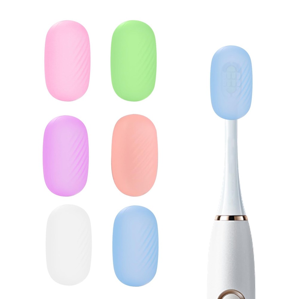 6 Pcs Toothbrush Covers Toothbrush Covers Caps，Replaceable Electric Toothbrus...