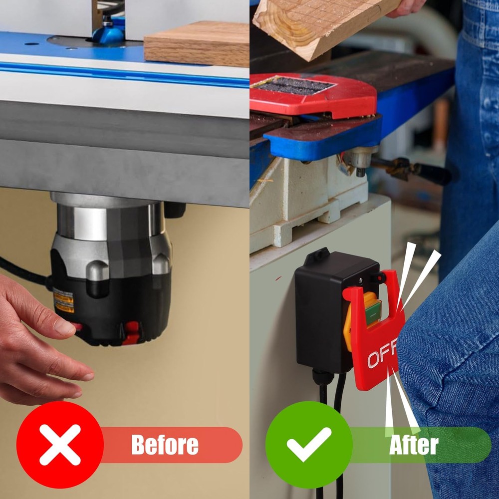 Table Saw Paddle Switch 110-120V 16A Single Phase On/Off Emergency Stop