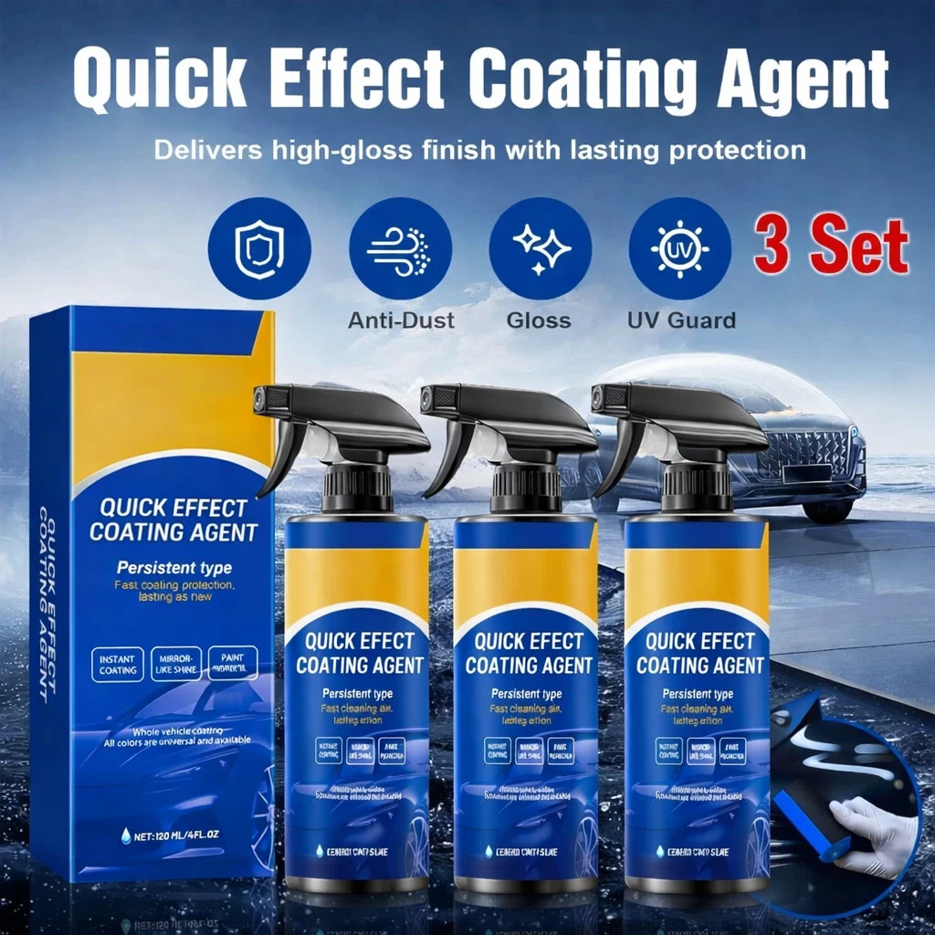 Car Coating Spray,Quick Effect Coating Agent,Car Scratch Wax Polish Spray Liquid