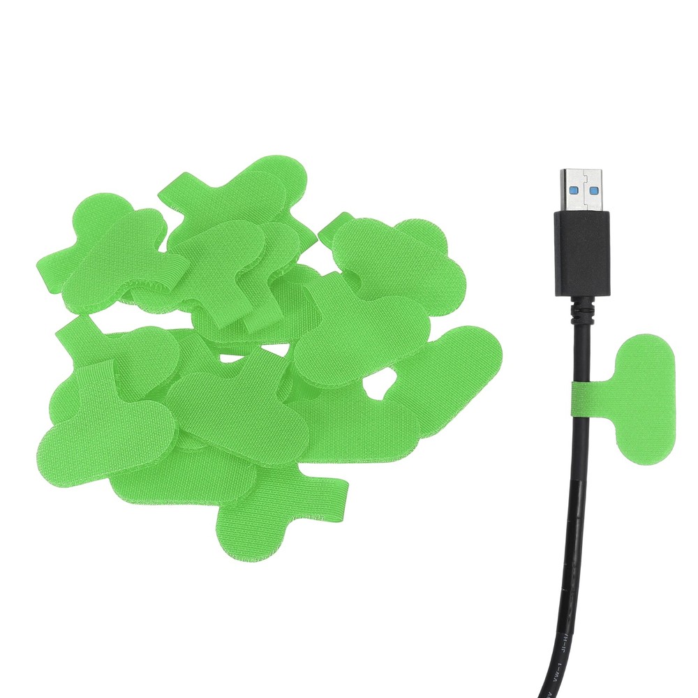 Cable Labels, 20Pcs Waterproof Cable Tag Writable Wire Labels, Green