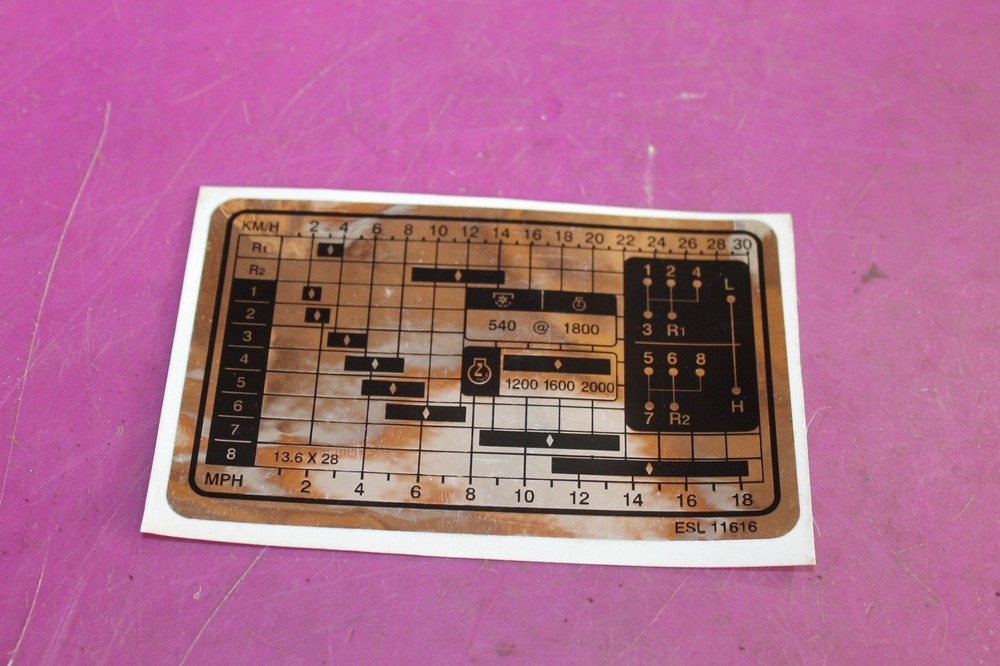 Farmtrac Decal - Trans Shift Pattern ESL11616