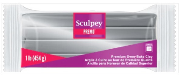 Sculpey Premo Polymer Clay 1 lb SILVER