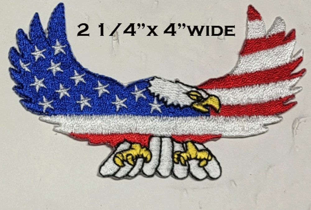 USA Eagle Patches 7 Pc Set Americana Motorcycle
