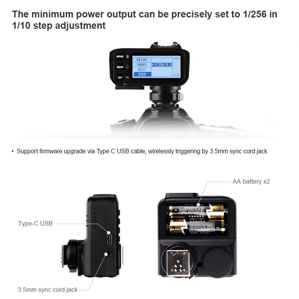 Godox X2T-C 2.4G TTL HSS Camera Flash Speedlite Bluetooth Trigger For Canon EOS