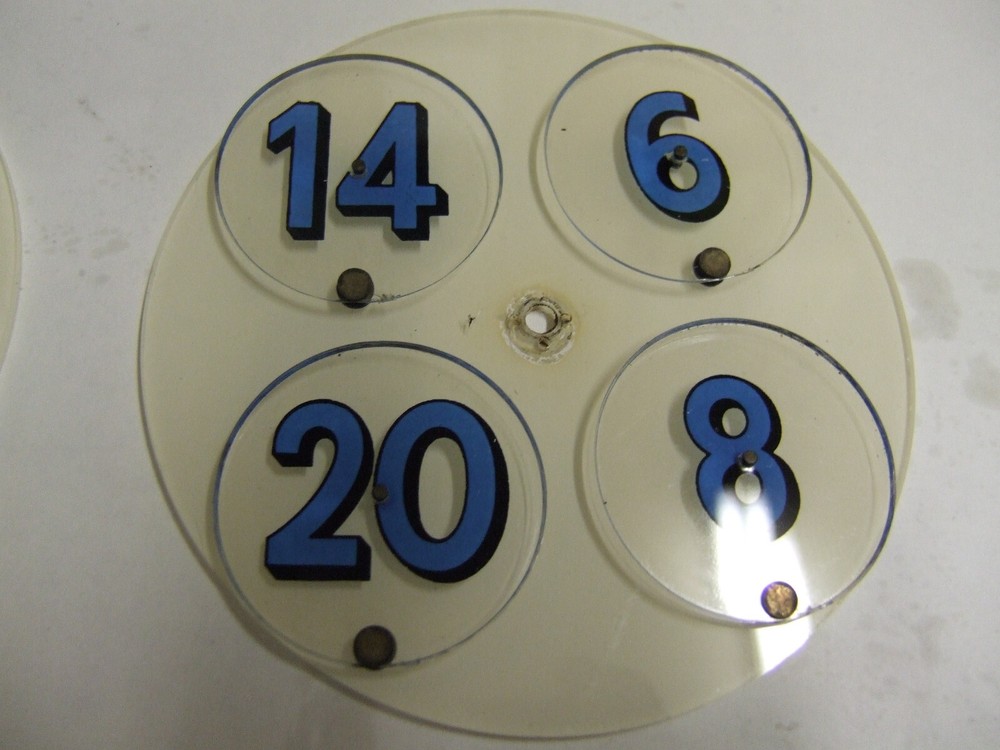 bally bingo pinball MAGIC SQUARES NUMBER DISCS