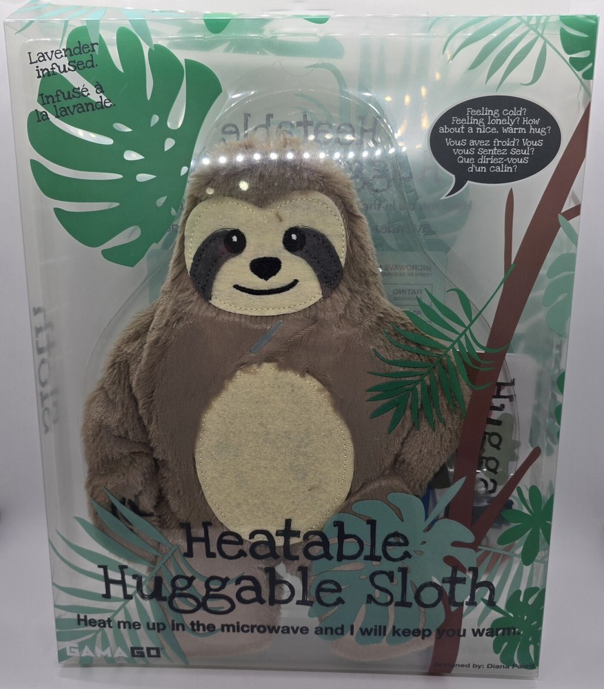 Brand New Lavender Infused GAMAGO Sloth Heating Pad & Pillow Huggable Heatable