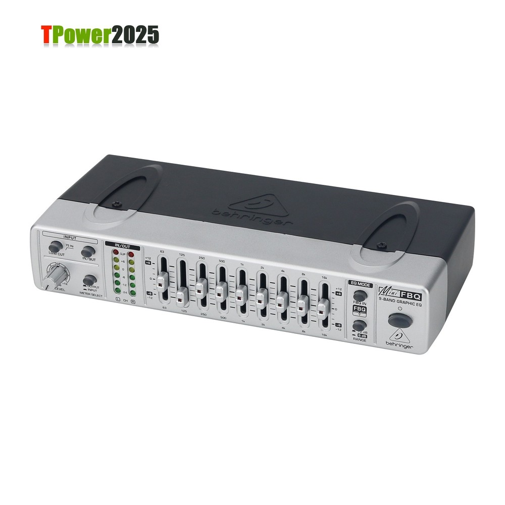 FBQ800 9-Band Graphic EQ Equalizer Feedback Suppressor Anti-howling BK