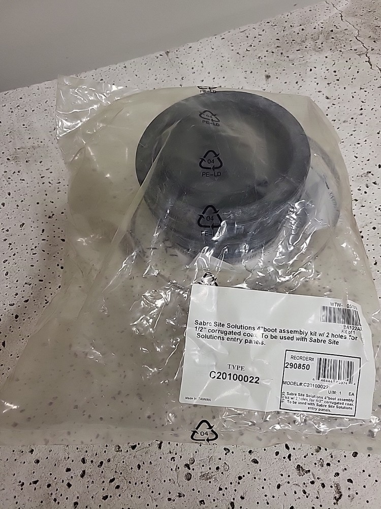 SABRE SITE SOLUTIONS C20100022 4" BOOT ASSEMBLY KIT 2 HOLES FOR 1/2 COAX