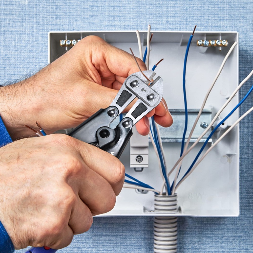 Workpro Mini Bolt Cutter 8-Inch, Spring Loaded Small Heavy Duty Wire C