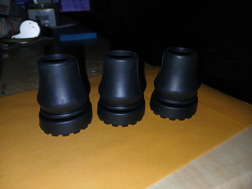 3Pcs Cane Tips 3/4 Inch Heavy Duty Rubber Cane Tips Replacement...new!