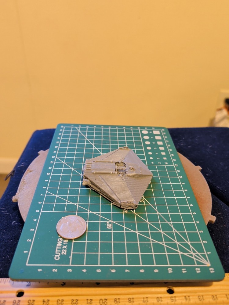 3d Printed 3-in Model Battlestar Galactica Fleet Triangle Ship Unpainted