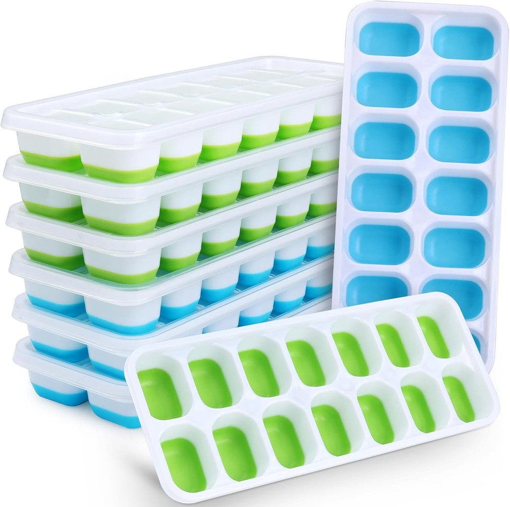 Silicone Ice Cube Tray, Easy-Release & Flexible 14-Ice Cube Trays with