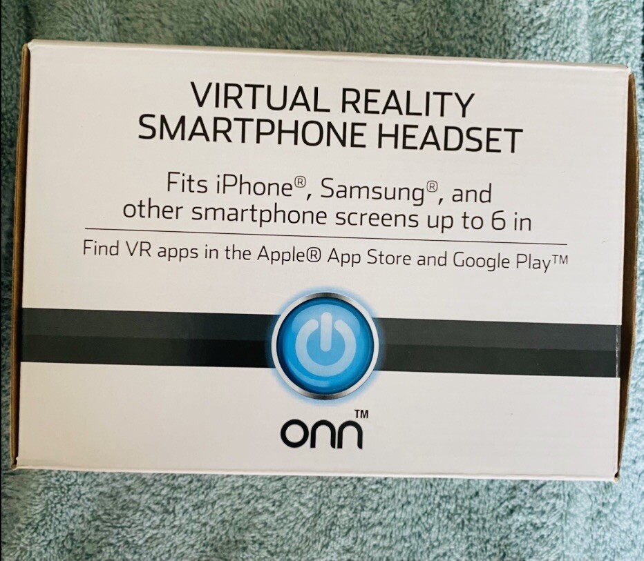 ONN White Virtual Reality VR Smartphone Headset for Apple or Android