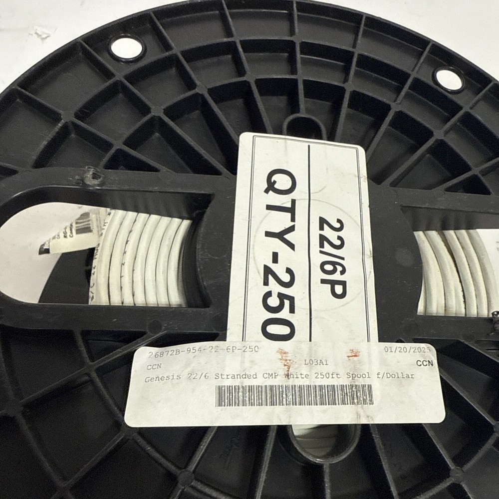 Genesis 22/6 Stranded Shielded 250FT White