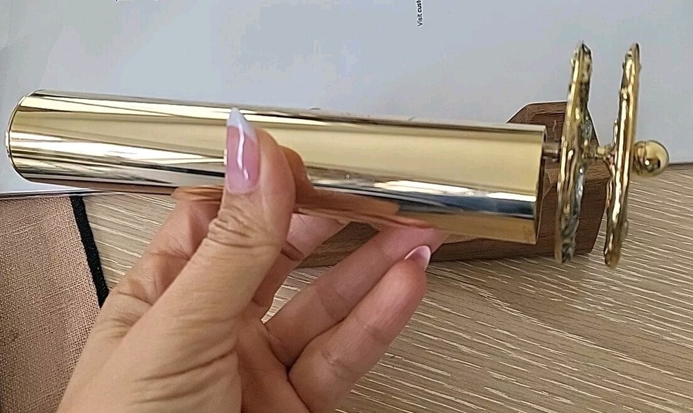 Wheeled Kaleidoscop Brass Plated Signed
