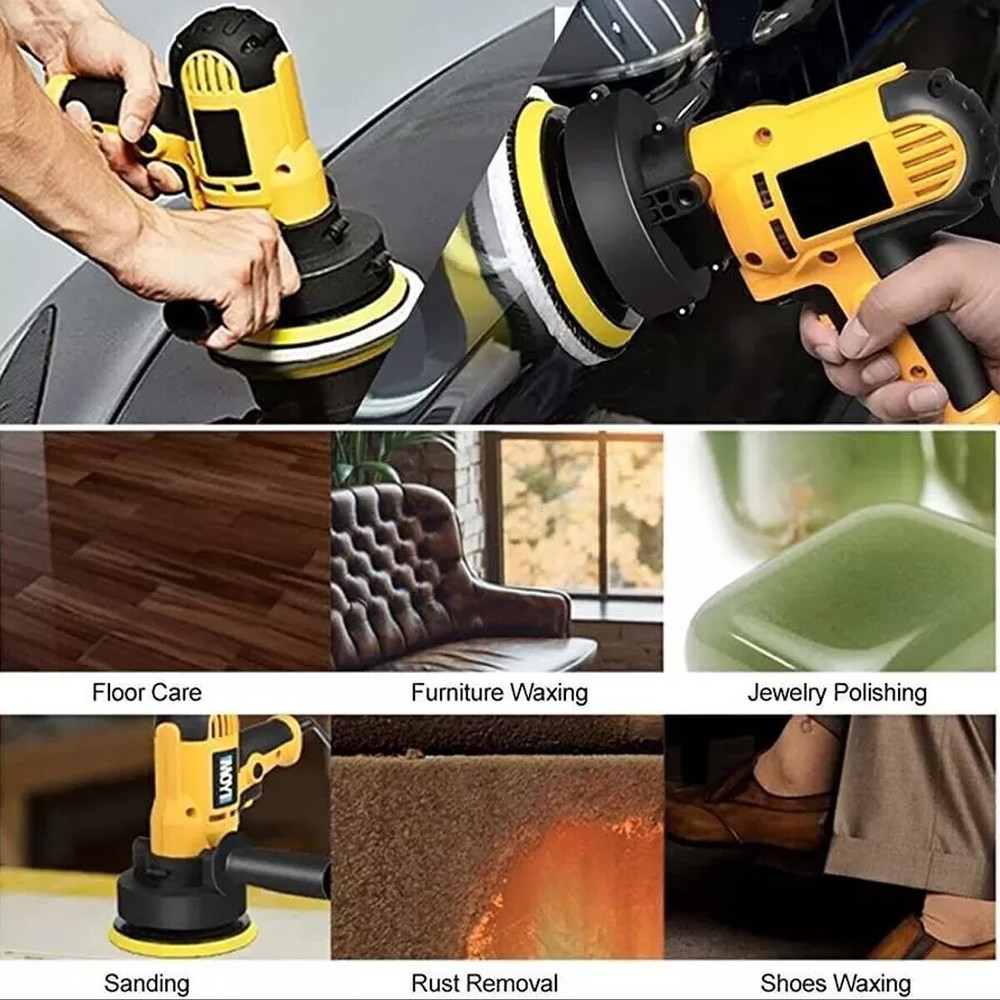 Car Polisher Buffer Sander Polishing Machine Kit Waxing Tool 5" Buffing Pad Set