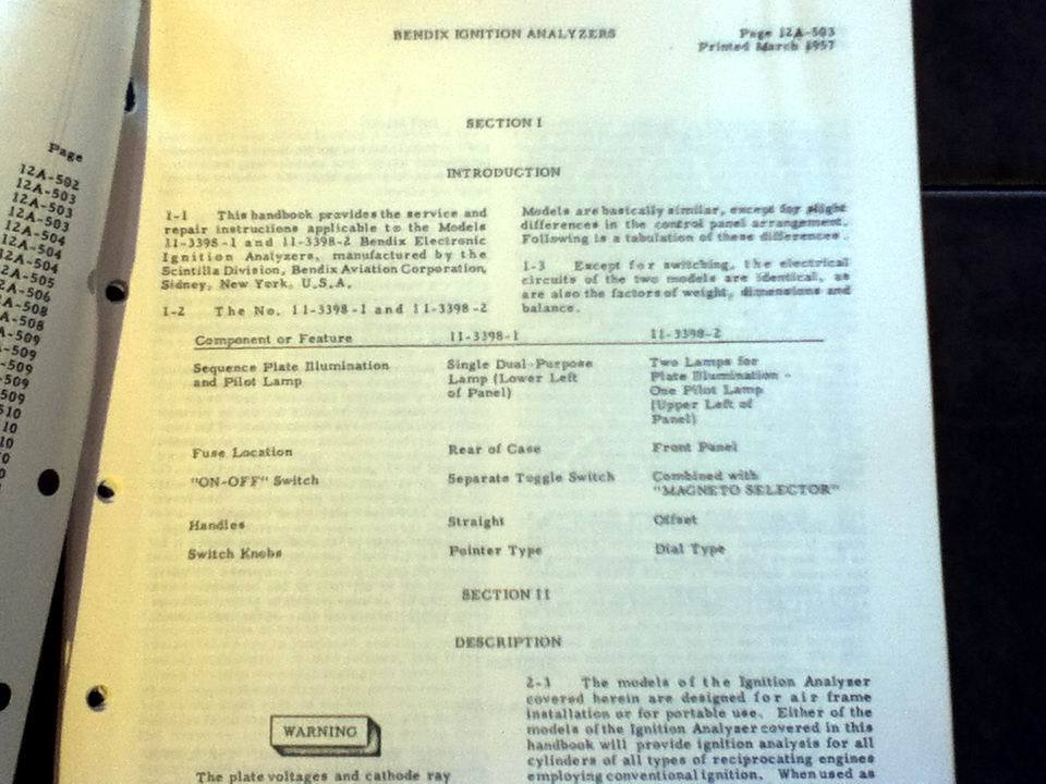 Bendix 11-3398-1, -2 Ignition Analyzer Service & Repair Manual