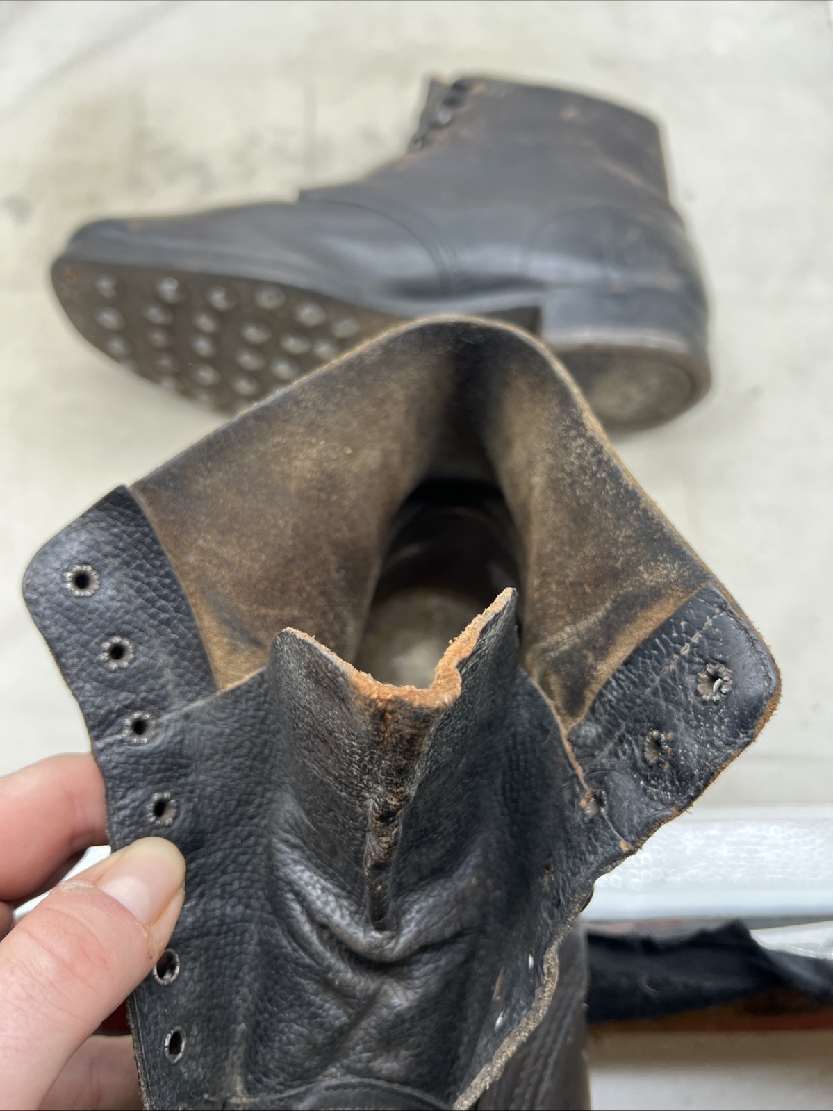 WW2 German Leather Ankle Boots Original (FF536