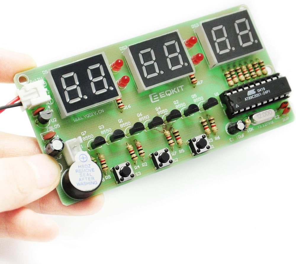 6 Bits Digital LED Electronic Clock DIY Kit PCB Soldering Practice for Arduino