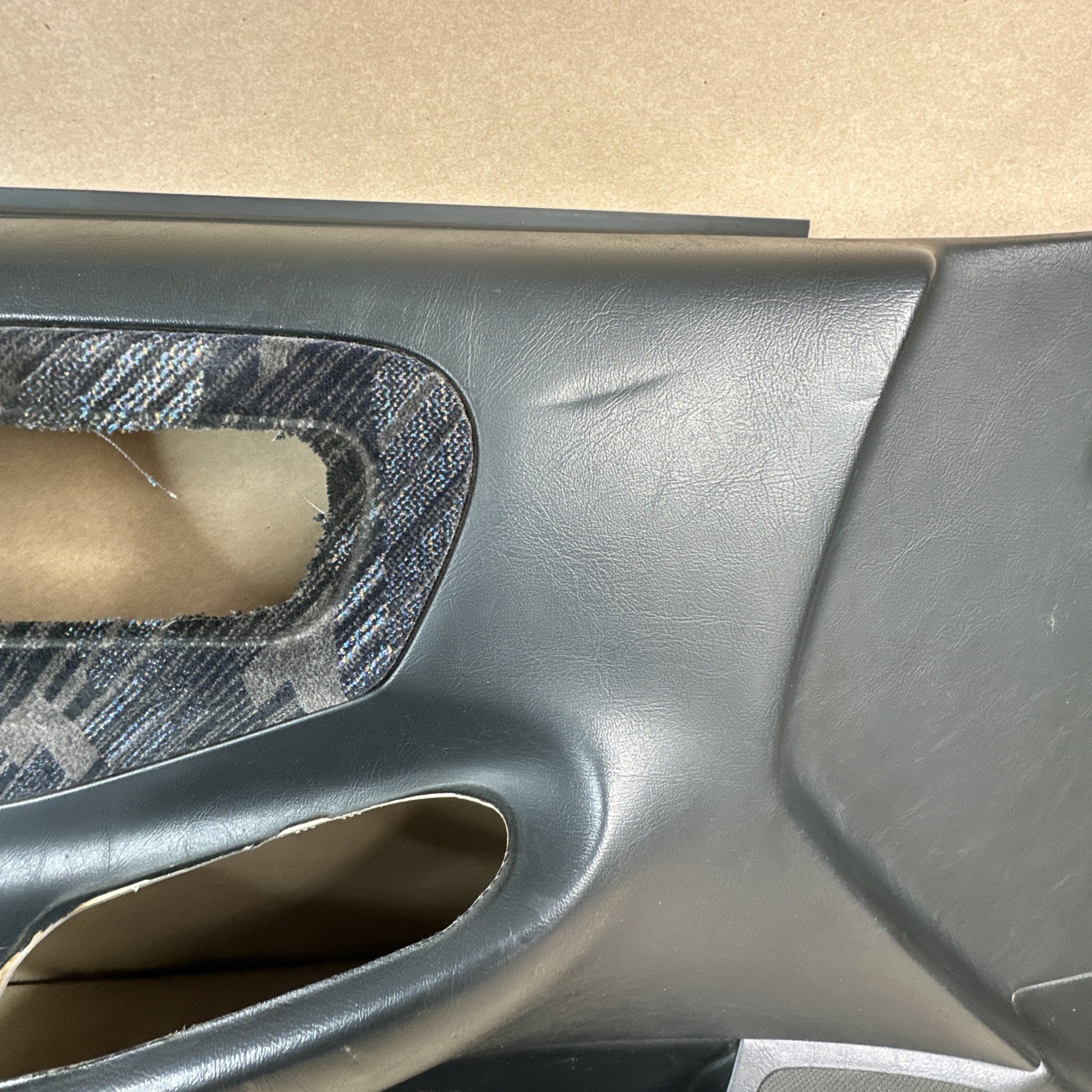 94-01 Acura Integra 4D Driver Left Door Panel Card Black Vinyl Leather OEM