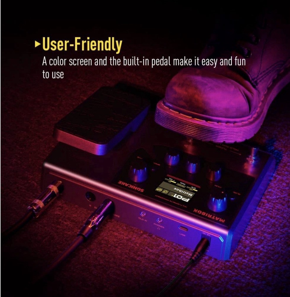 SONICAKE Matribox - Guitar Multi Effects Processor with Expression Pedal, Wit
