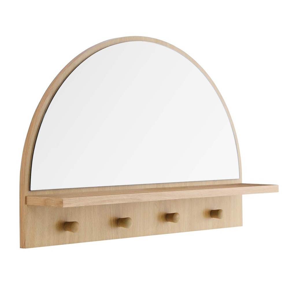 Modway Moonbeam Arched Mirror in Oak