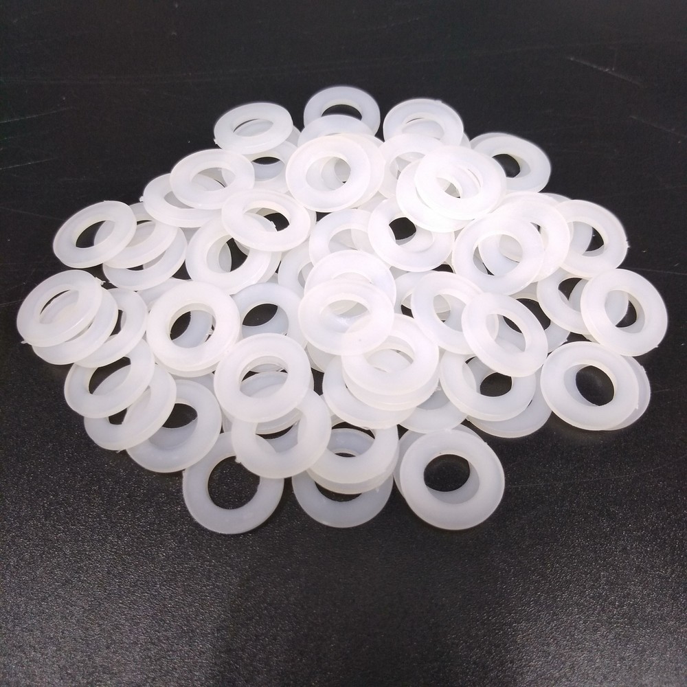 1000pcs M5 White Nylon Flat Washers