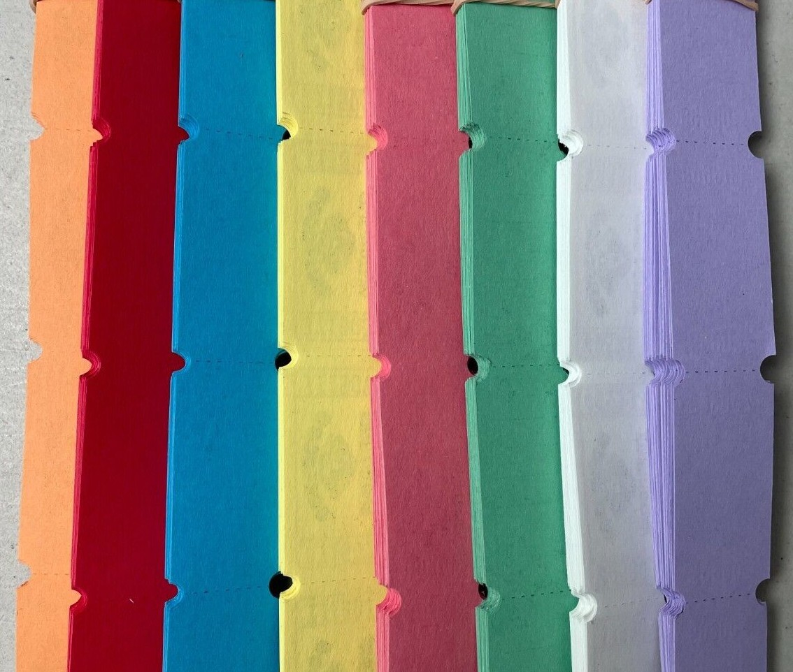 Good For One Drink Roll Of 1000 Tickets 8 Colors Raffle Carnival Fun Fair New