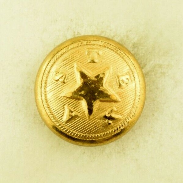1880s-1900 Texas State Seal Uniform Button Replacement Original D10