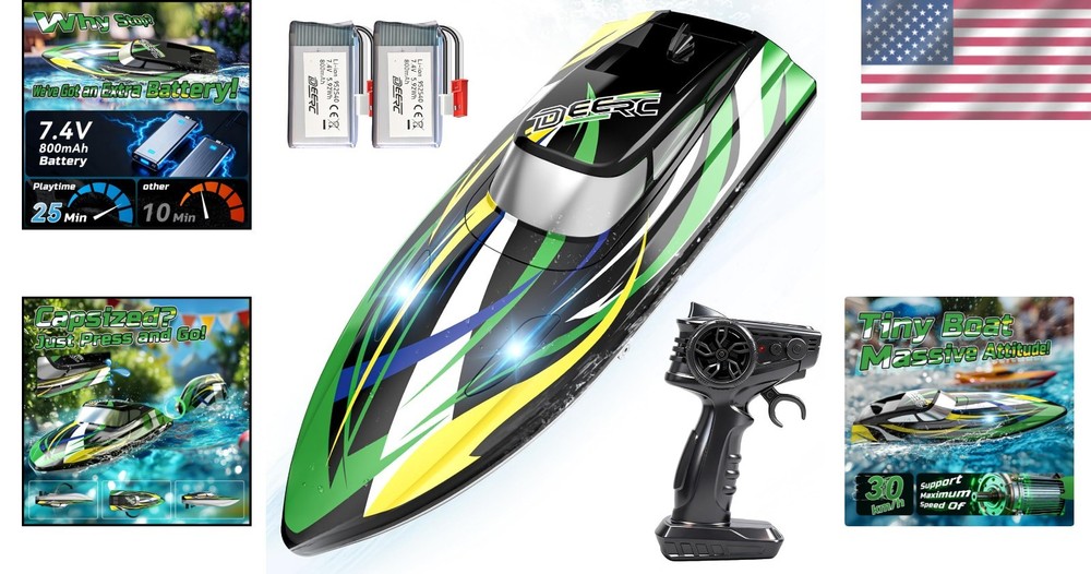 30KM/H Remote Control Boat with Lights
