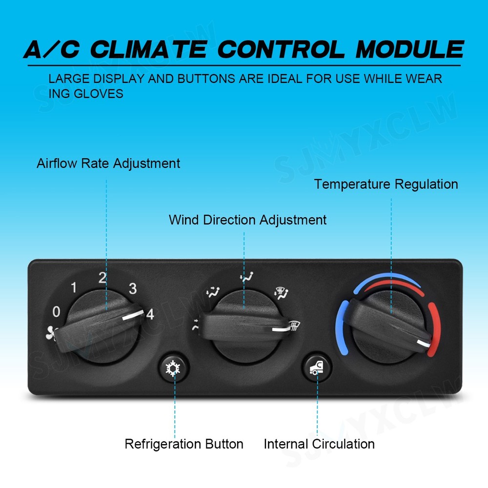 A/C Climate Control Module Panel Q21-6119 For Peterbilt 337