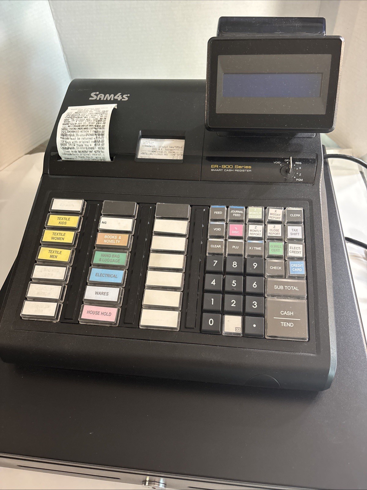 SAM4S ER-945 Electronic Smart Ca$h Register Dual Printer *Tested